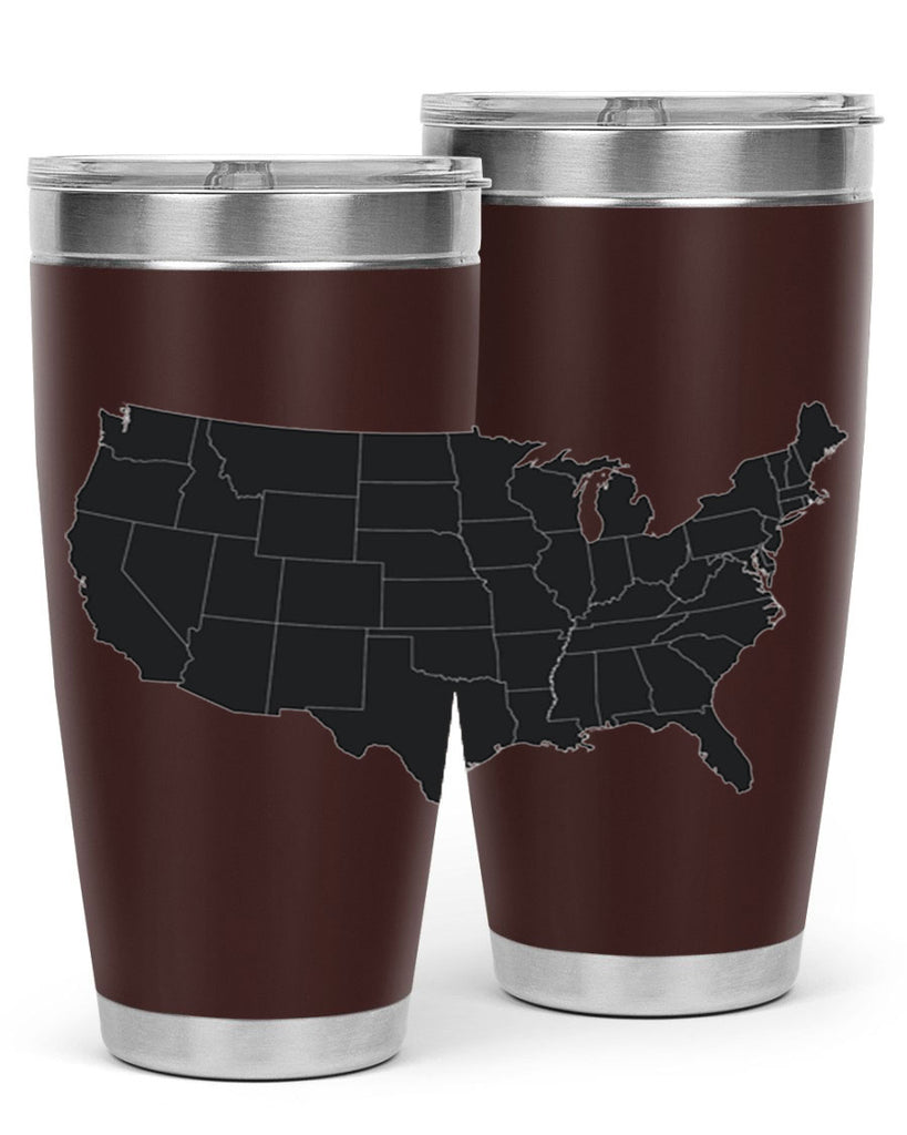 Separate Color Map Style 71#- Fourt Of July- Tumbler