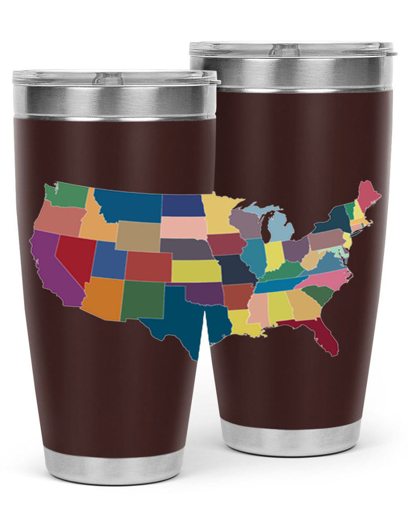 Separate Color Map Style 73#- Fourt Of July- Tumbler