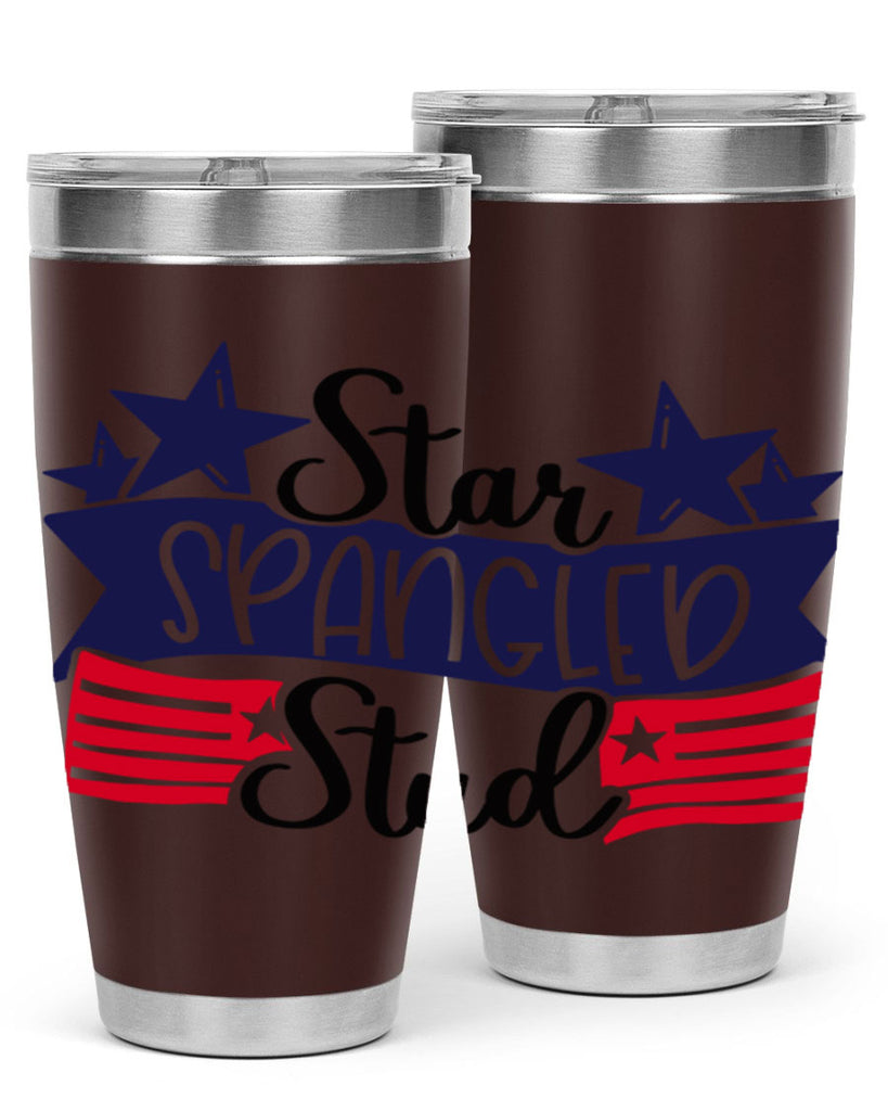 Star Spangled Stud Style 173#- Fourt Of July- Tumbler