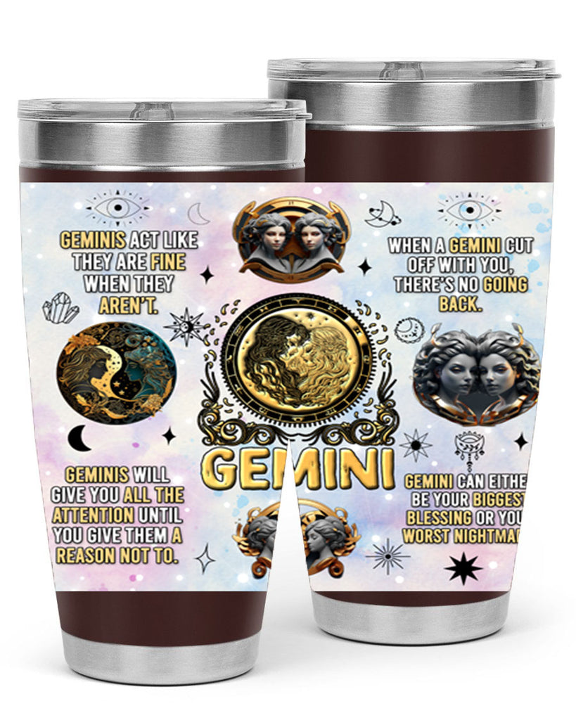 StraightGemini 472#- zodiac- Tumbler