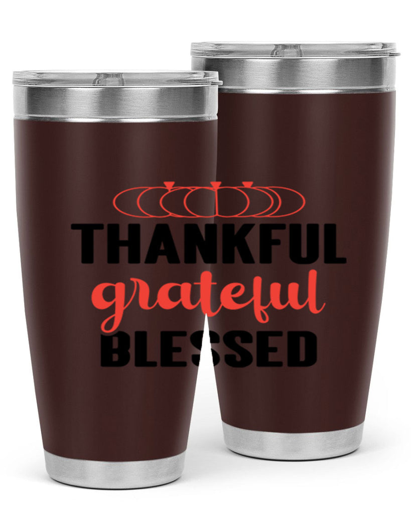 Thankful grateful blessed 603#- fall- Tumbler