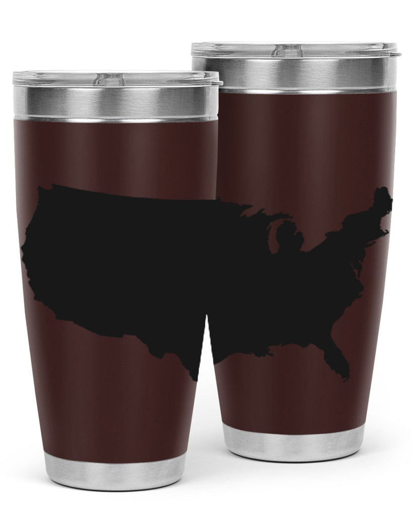 USA Solid Map Style 76#- Fourt Of July- Tumbler