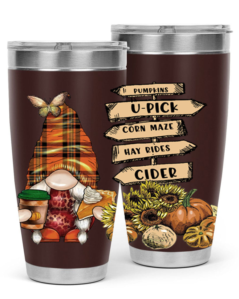 VintageFallGnome 625#- fall- Tumbler