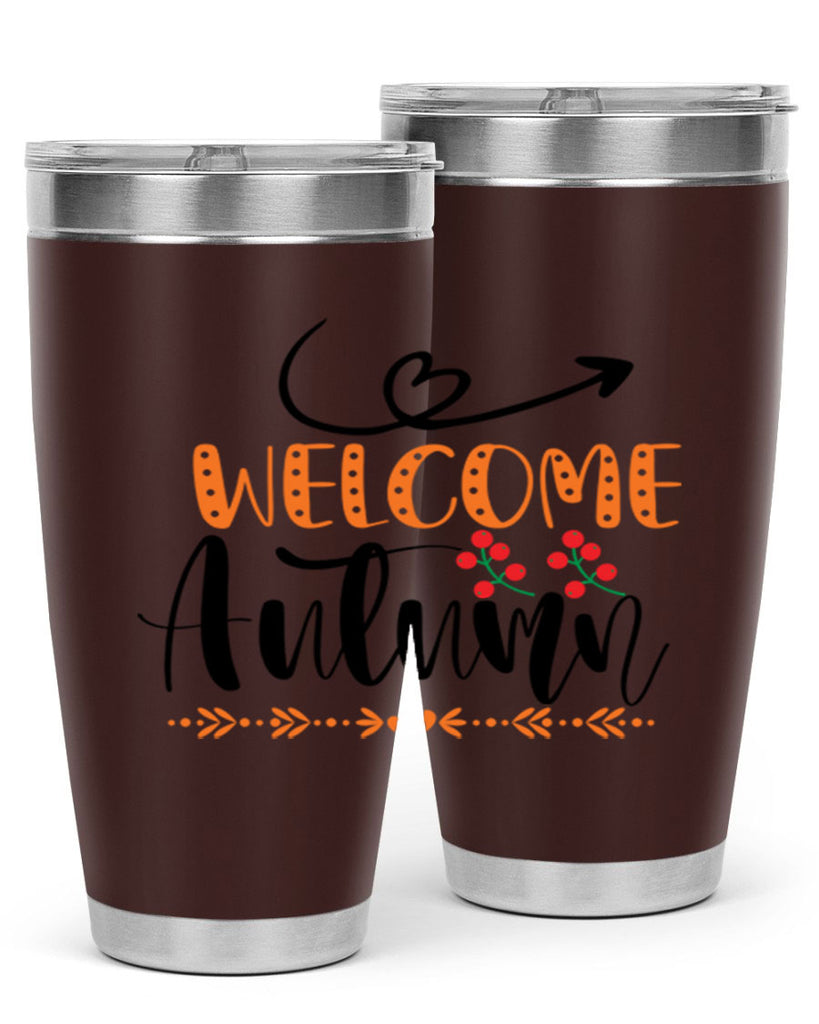 Welcome Autumn 628#- fall- Tumbler