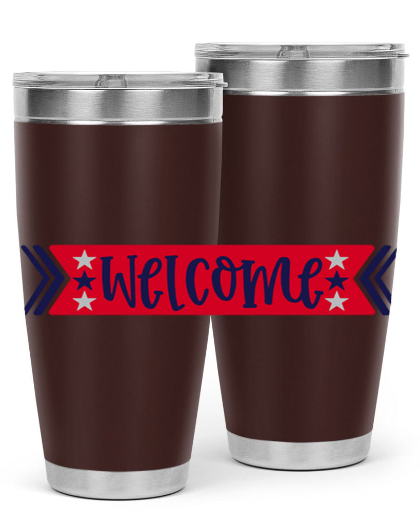 Welcome Style 187#- Fourt Of July- Tumbler