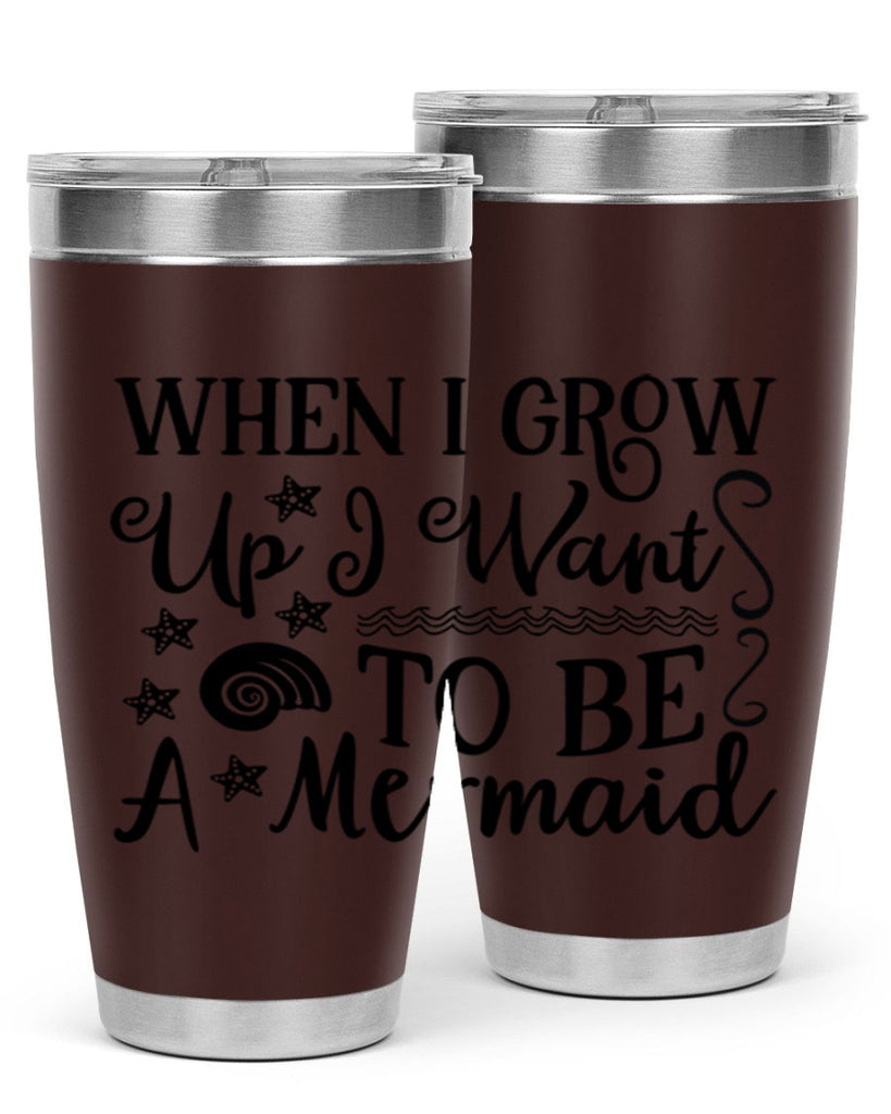 When i grow up i 665#- mermaid- Tumbler