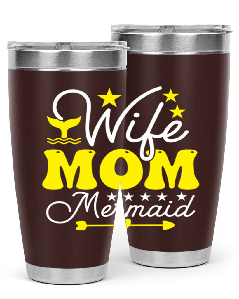 Wife Mom Mermaid 669#- mermaid- Tumbler