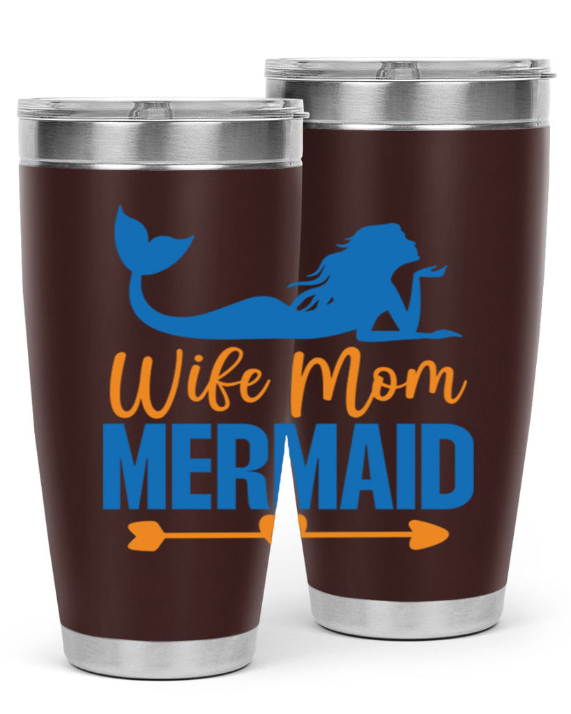 Wife Mom Mermaid 673#- mermaid- Tumbler