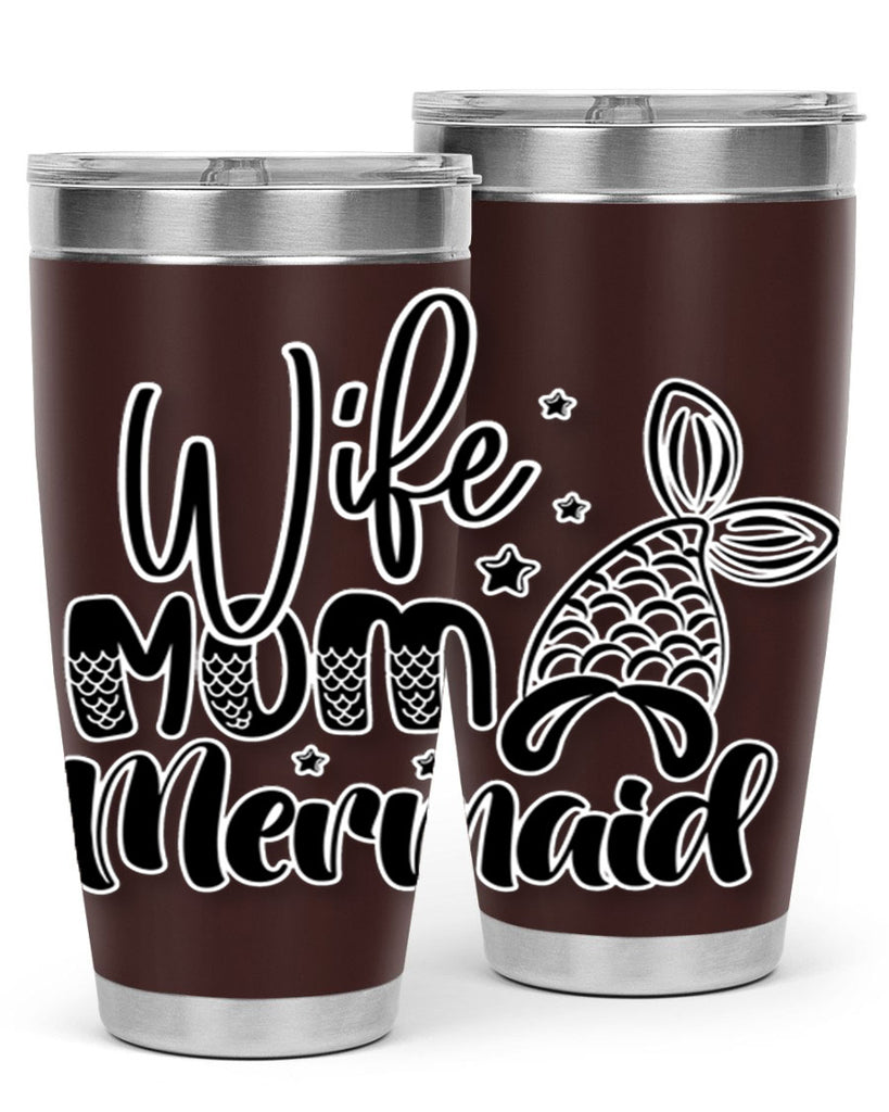 Wife Mom Mermaid 675#- mermaid- Tumbler