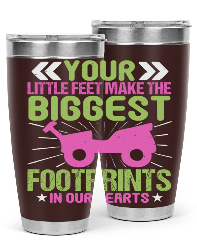Your Litle feet me foot prints in our hearts Style 158#- baby- tumbler