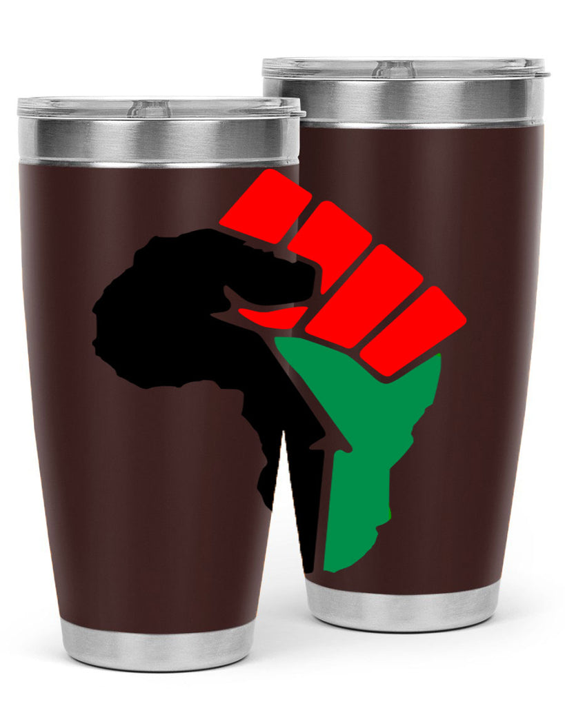 african power fist 274#- black words phrases- Cotton Tank