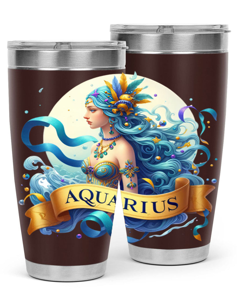 aquarius 84#- zodiac- Tumbler