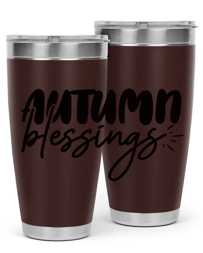 autumn blessings 65#- thanksgiving- Tumbler