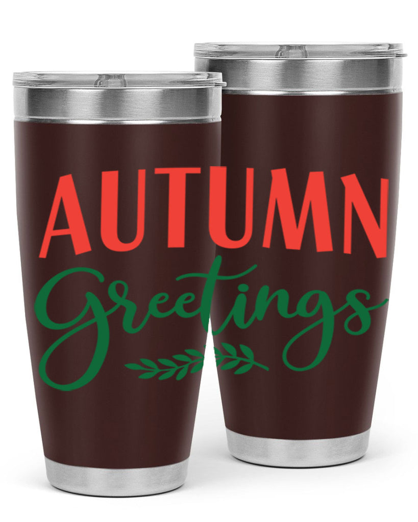 autumn greetings 14#- fall- Tumbler