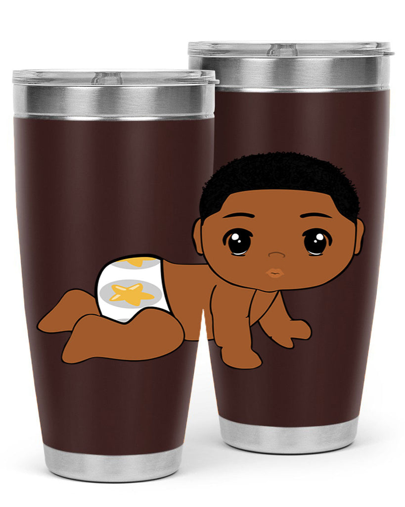 black baby boy 3#- black men - boys- tumbler