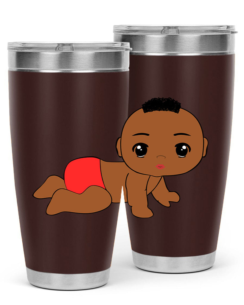 black baby boy 5#- black men - boys- tumbler