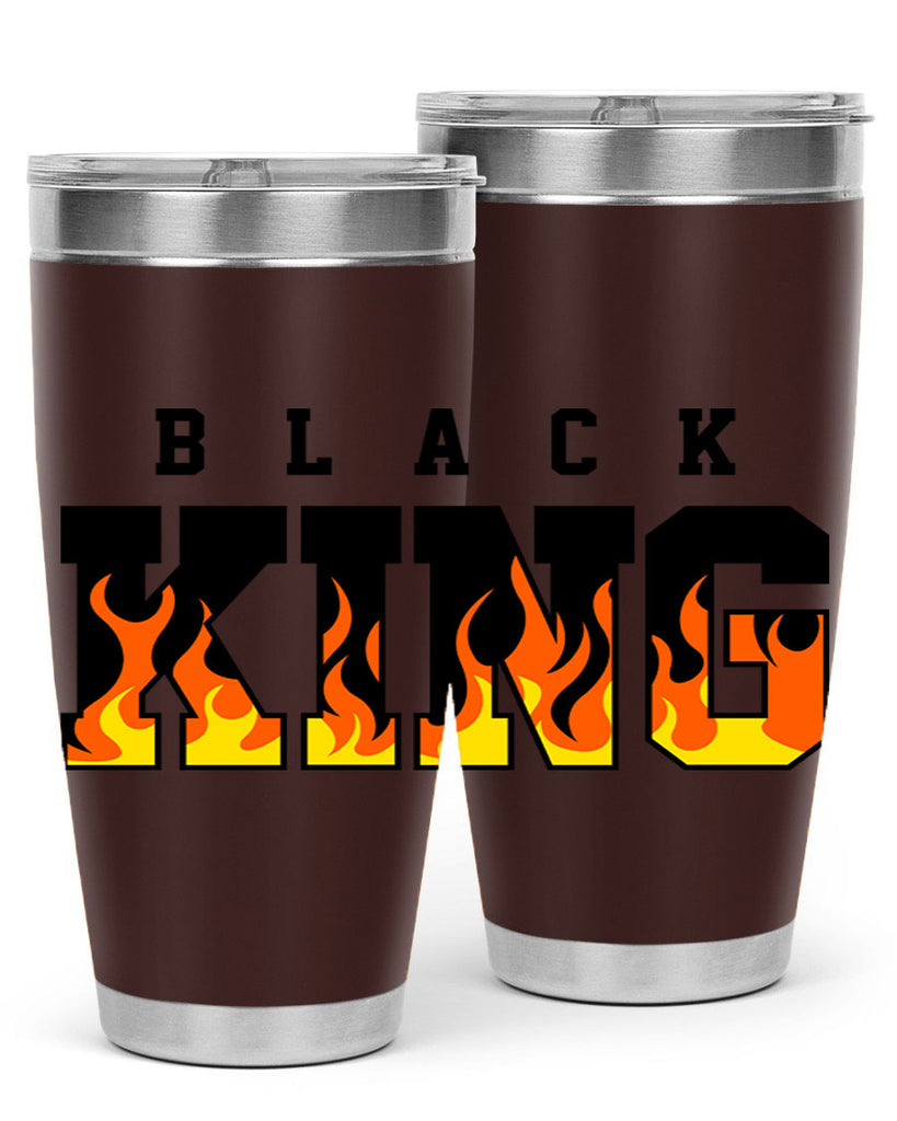 black king flames 232#- black words phrases- Cotton Tank