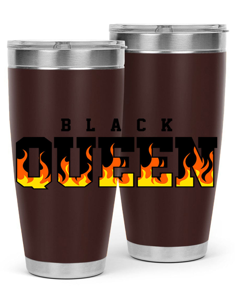 black queen flames 220#- black words phrases- Cotton Tank