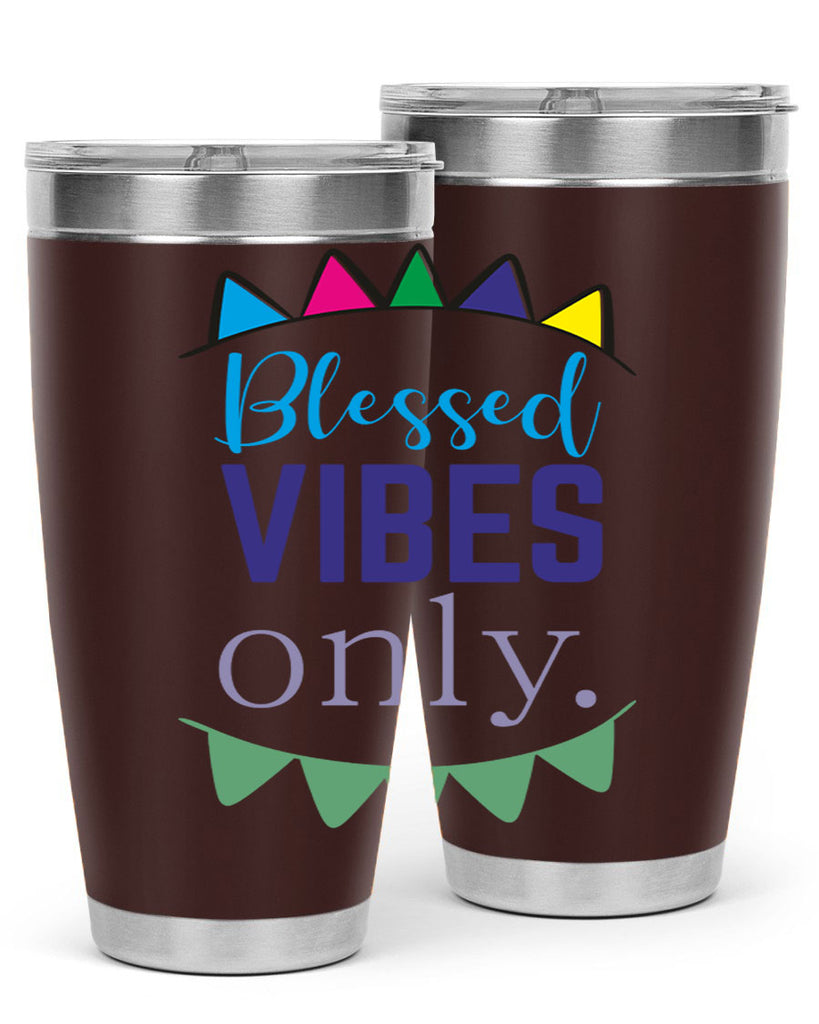 blessd vibes only- black words phrases- Cotton Tank