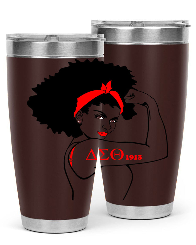 delta sigma theta 6#- black words phrases- Cotton Tank