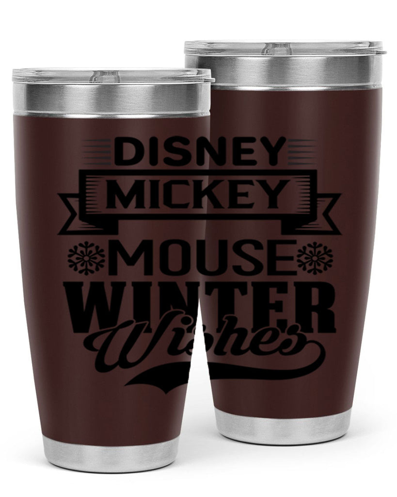 disney mickey mouse winter wishes 93#- winter- Tumbler