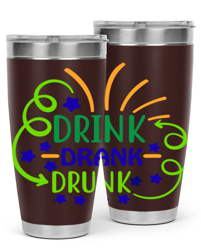 drink drank drunk 23#- mardi gras- Tumbler