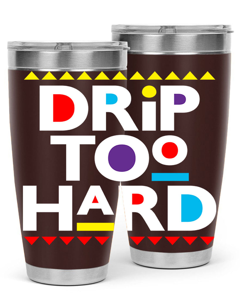 drip too hard 163#- black words phrases- Cotton Tank