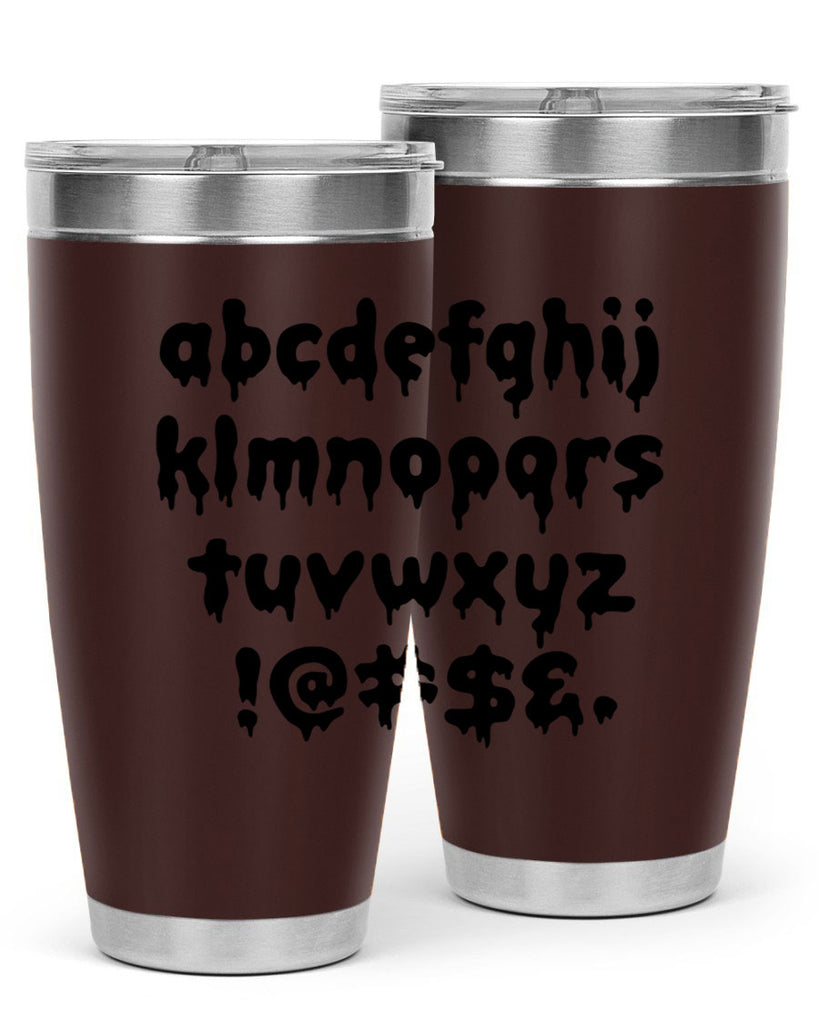 dripping lowercase 162#- black words phrases- Cotton Tank