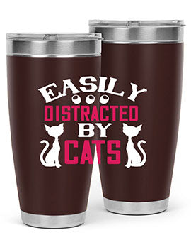 easily distracted by cats Style 46#- cat- Tumbler