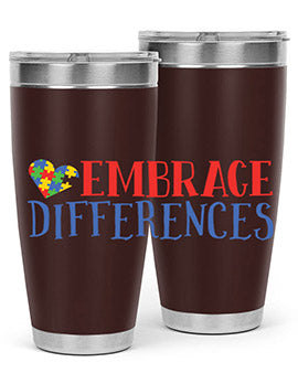 embrace differences Style 13#- autism- Tumbler