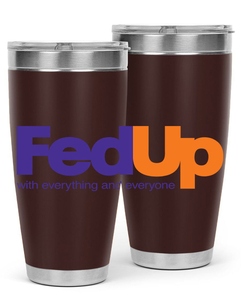 fed up 159#- black words phrases- Cotton Tank