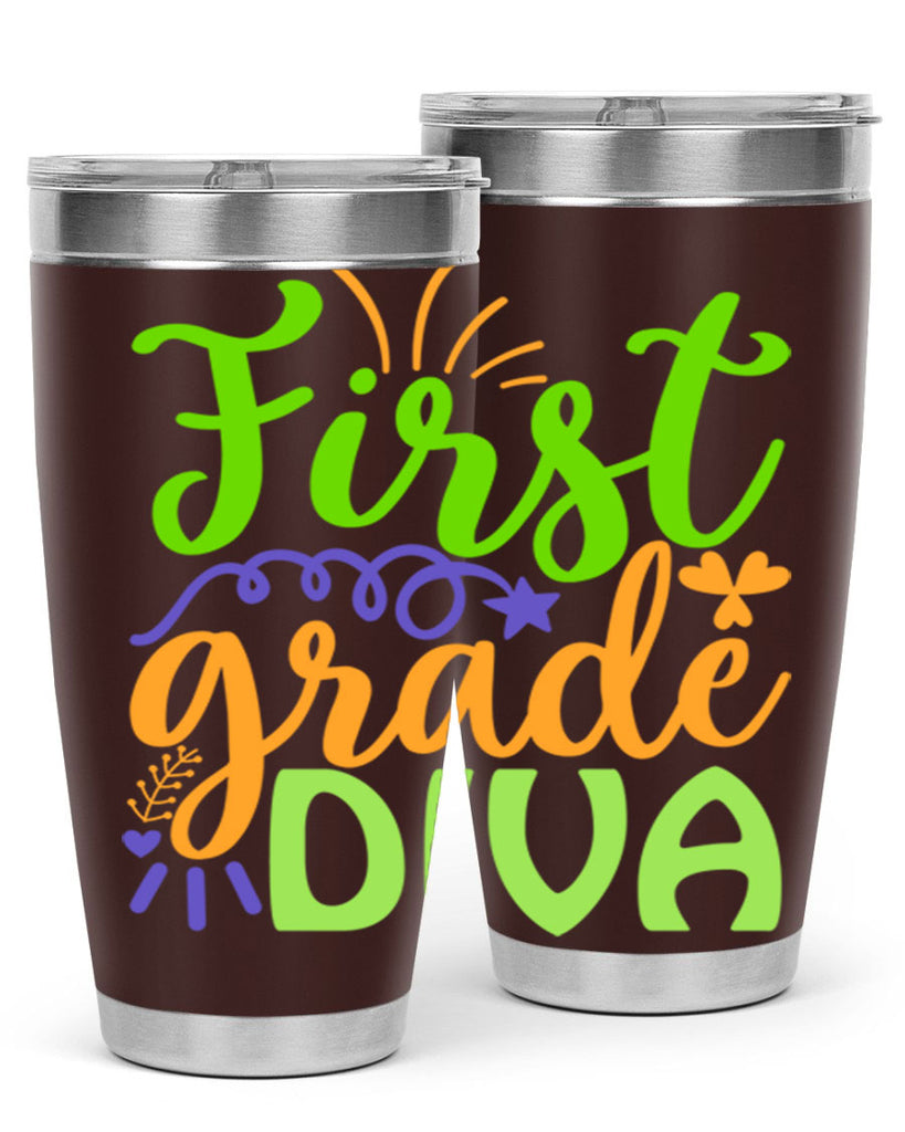 first grade diva 21#- mardi gras- Tumbler