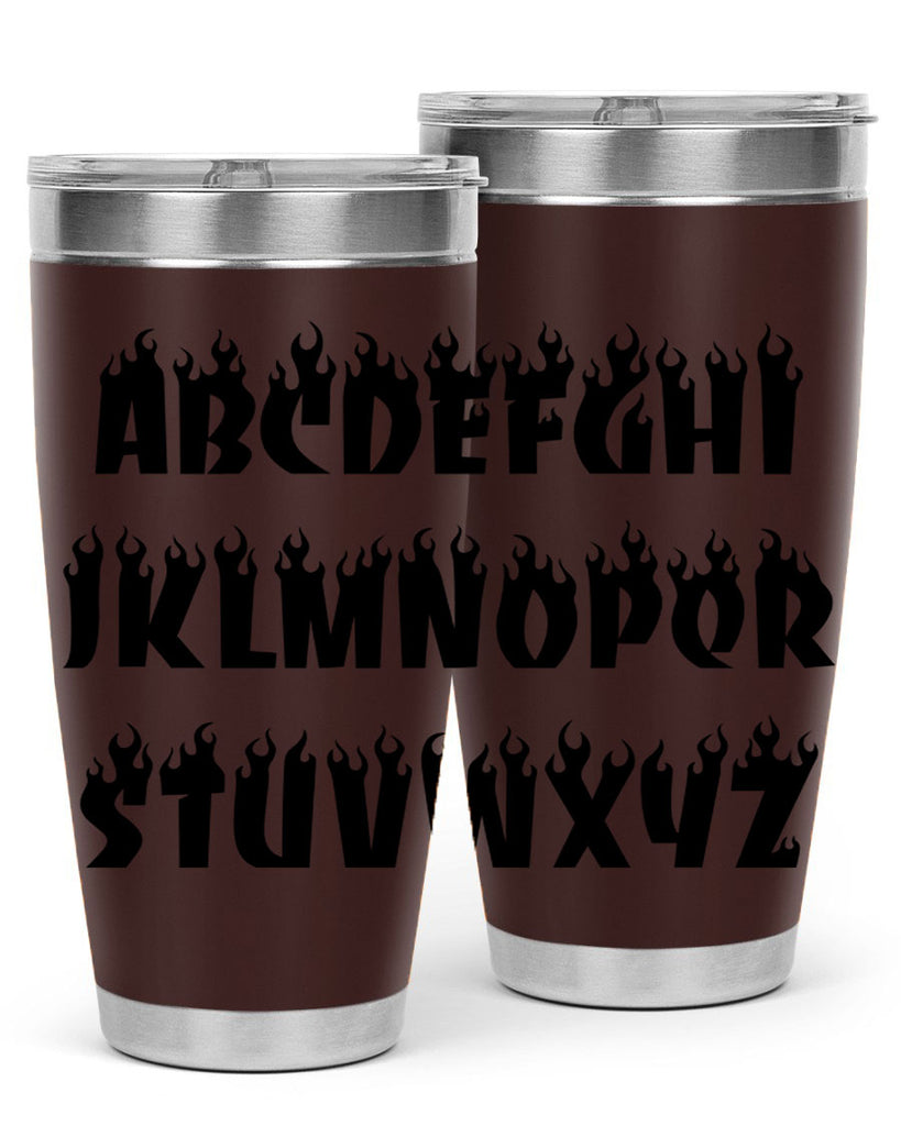 flame font 153#- black words phrases- Cotton Tank