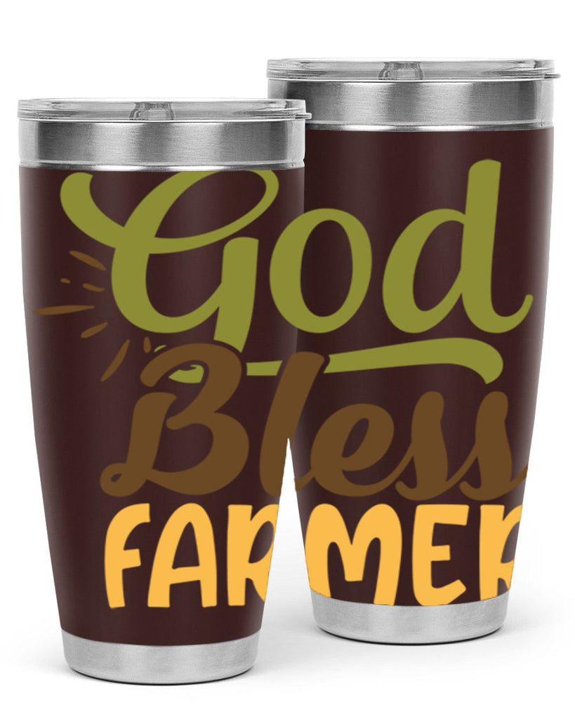 god bless farmer 10#- farming and gardening- Tumbler