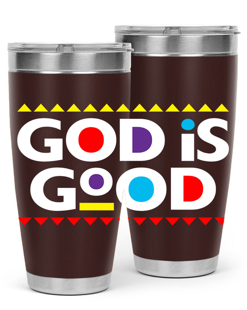 god is good 143#- black words phrases- Cotton Tank