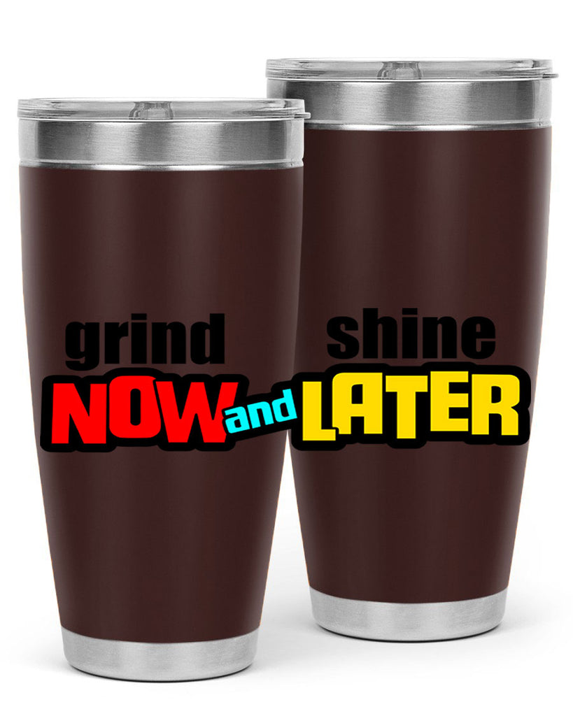 grind now and shine later 142#- black words phrases- Cotton Tank
