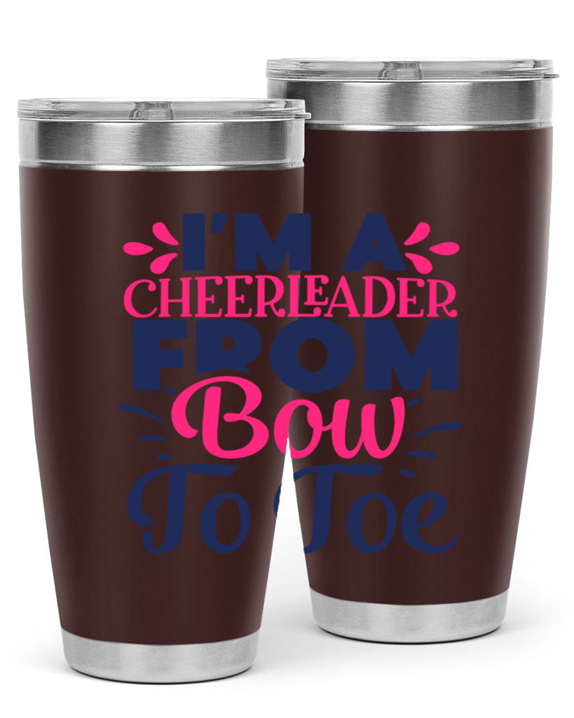 im a cheerleader bow to toe 1743#- cheer- Tumbler