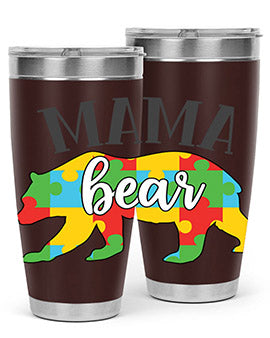 mama bear Style 32#- autism- Tumbler