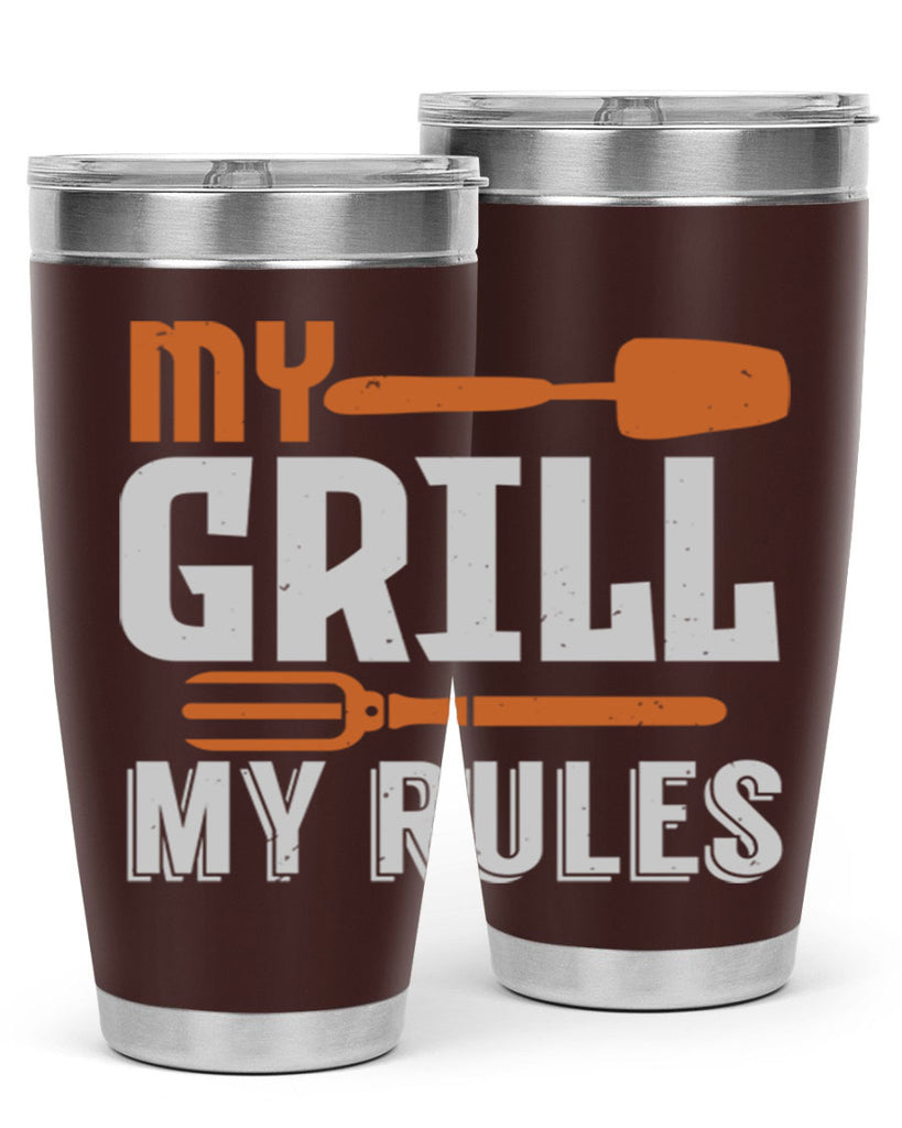 my grill my rules 20#- bbq- Tumbler