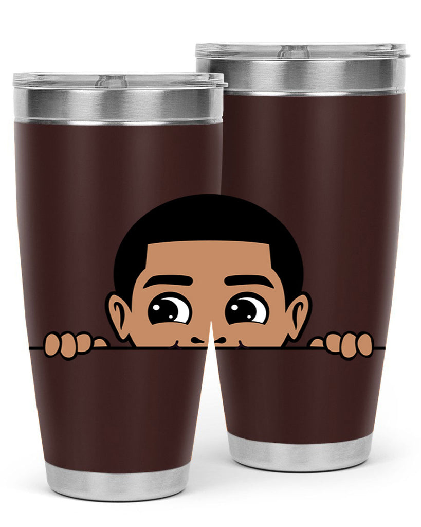 peekaboo boy 17#- black men - boys- tumbler