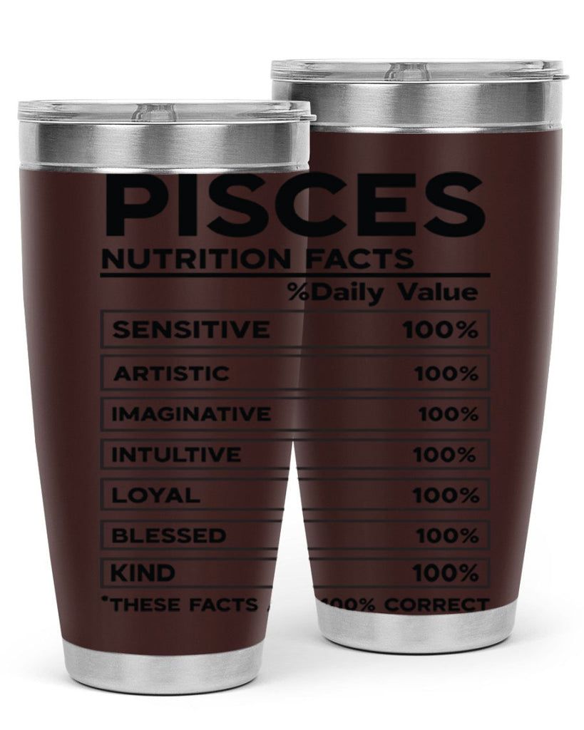 pisces Nutrition Facts 367#- zodiac- Tumbler