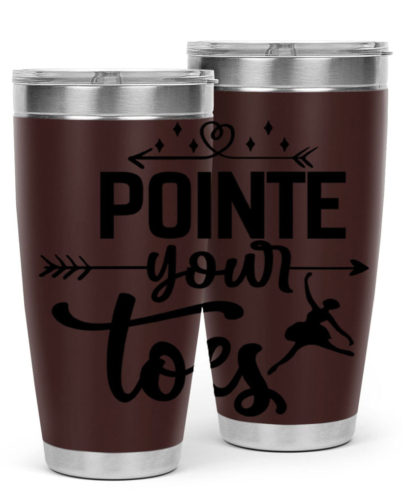 pointe your toes 72#- ballet- Tumbler