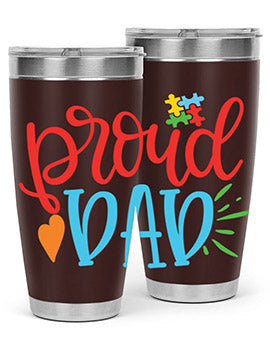 proud dad Style 36#- autism- Tumbler