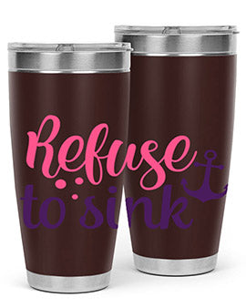 refuse to sink Style 4#- breast cancer- Tumbler