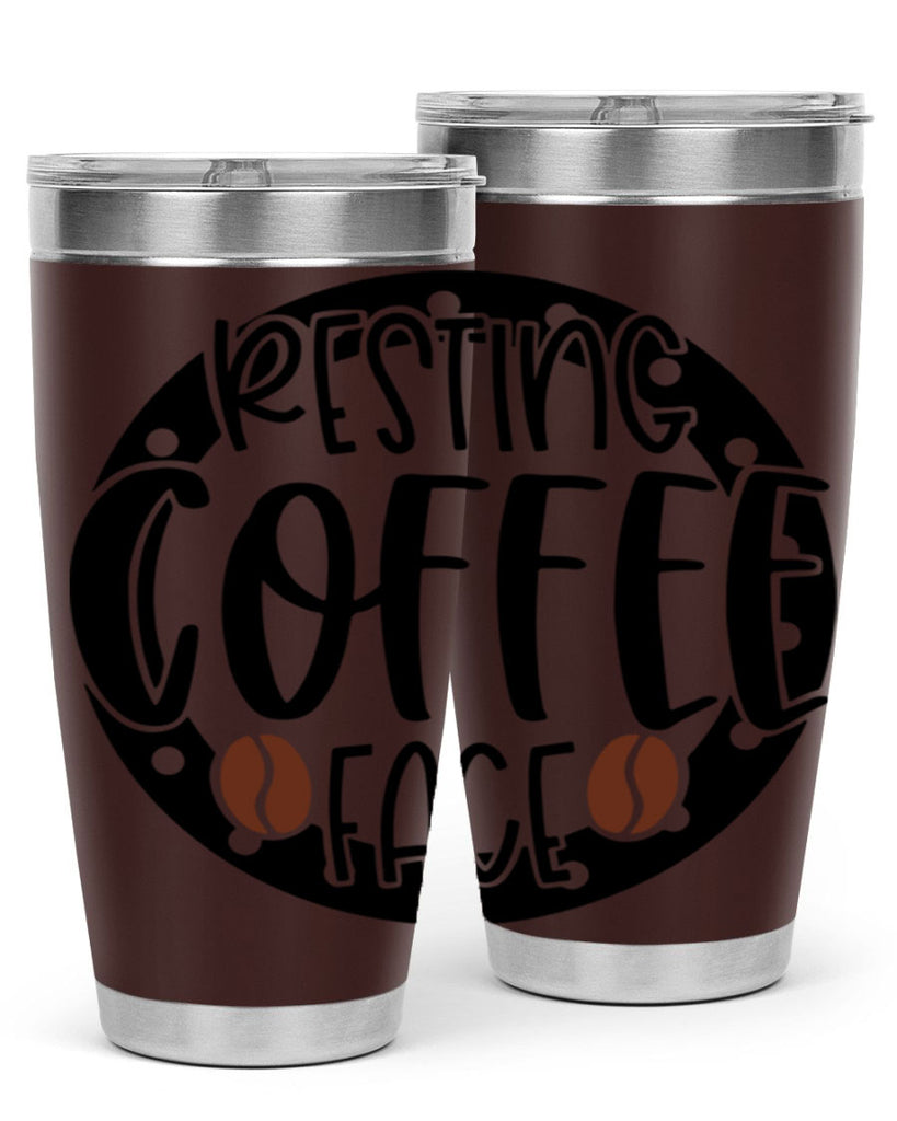 resting coffee face 41#- coffee- Tumbler