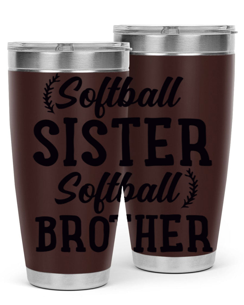 softball sister softball brother 2273#- softball- Tumbler
