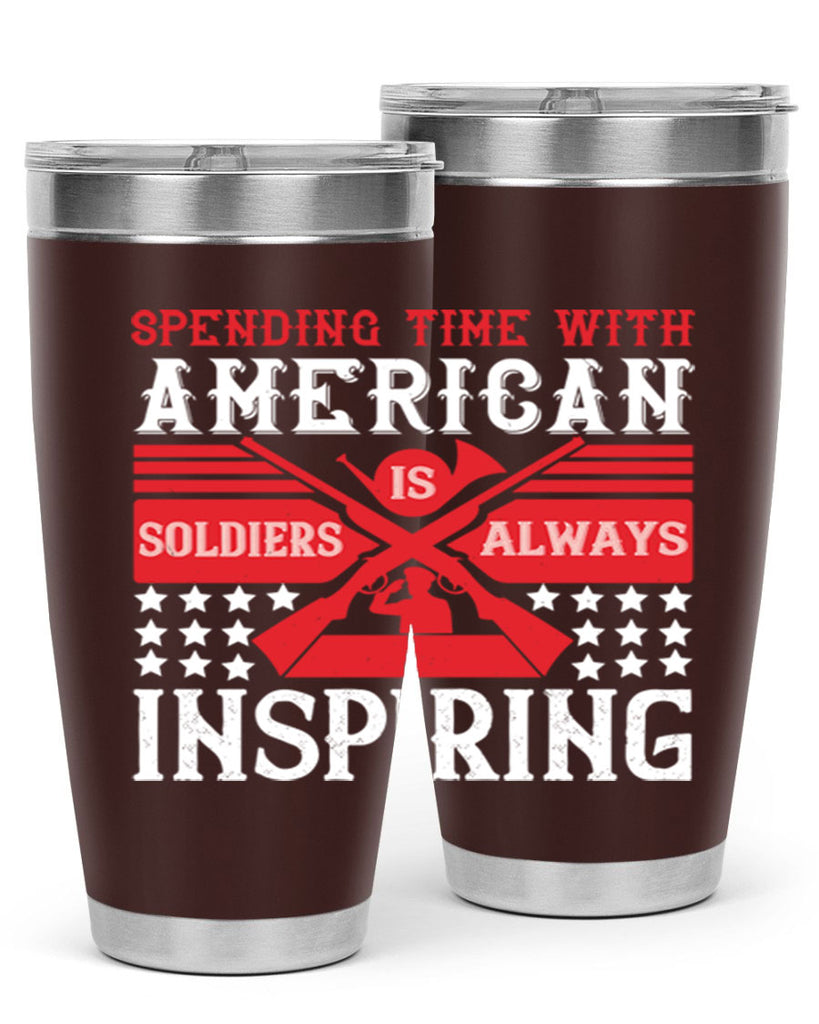 spending time with america’s soldiers is always inspiring 30#- Veterns Day- Tumbler
