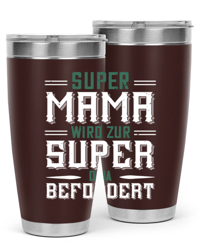 super mama wird zur 9#- grandpa - papa- Tumbler