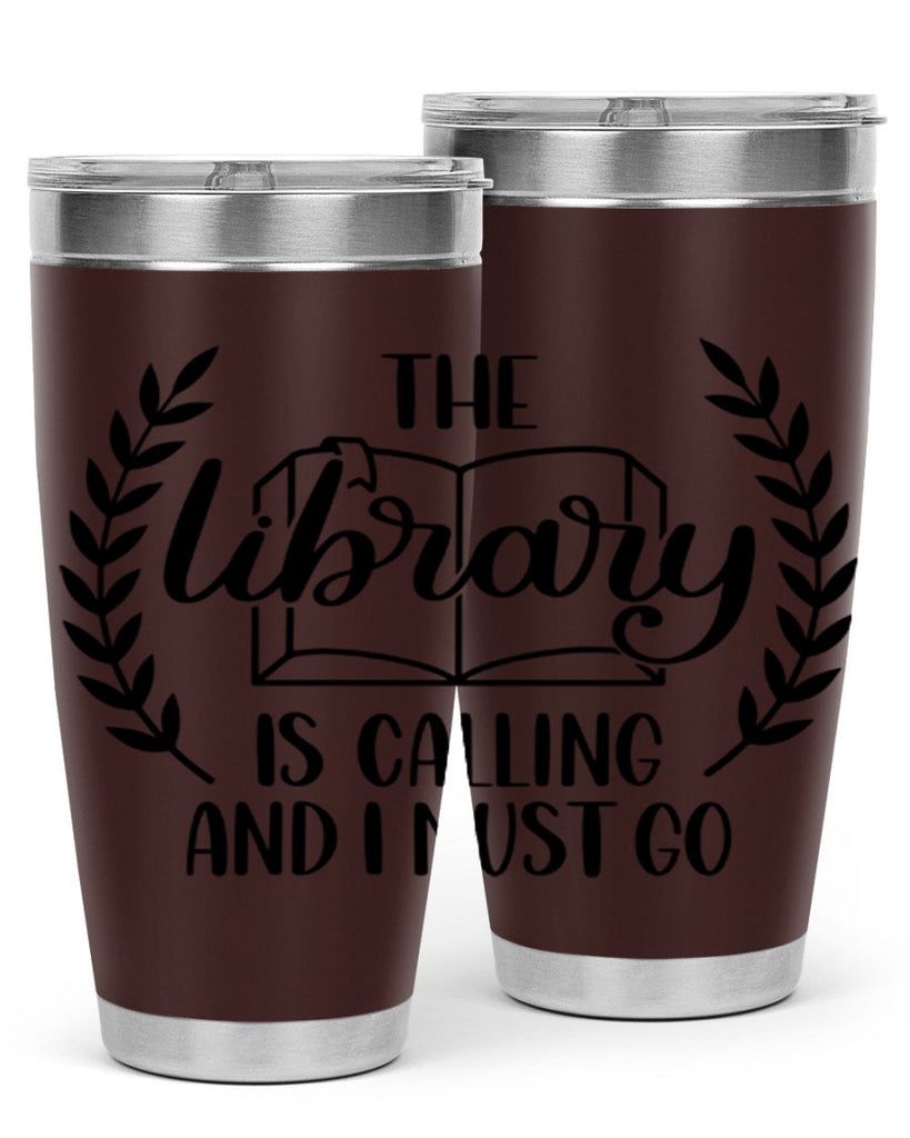 the library is calling and i must go 25#- reading- Tumbler
