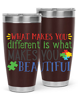 what makes you different is what makes you beautiful Style 3#- autism- Tumbler